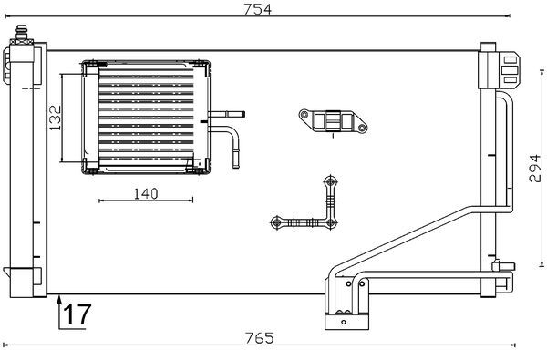 Airco condensor Mahle Original AC 346 000S