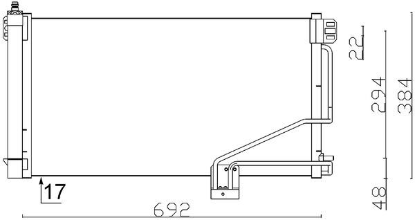 Airco condensor Mahle Original AC 347 001S