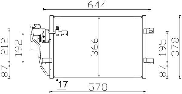 Airco condensor Mahle Original AC 351 000S