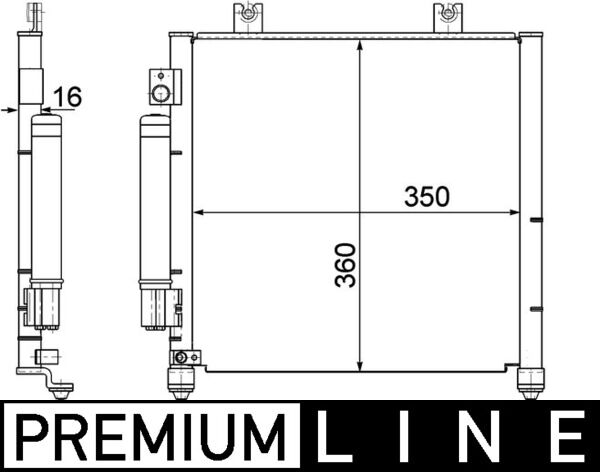 Airco condensor Mahle Original AC 353 000P