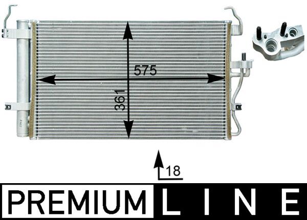 Airco condensor Mahle Original AC 398 000P