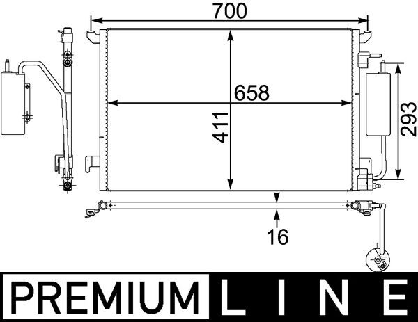 Airco condensor Mahle Original AC 411 000P