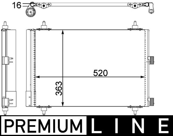 Airco condensor Mahle Original AC 447 000P