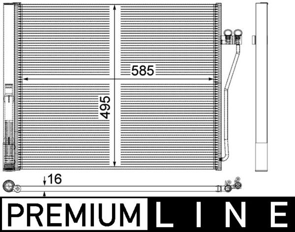 Airco condensor Mahle Original AC 568 000P