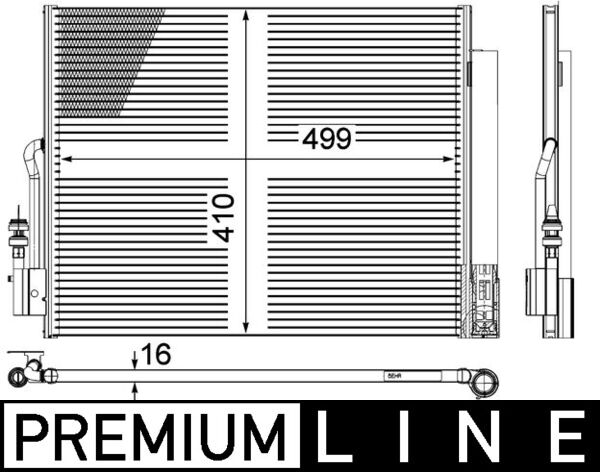 Airco condensor Mahle Original AC 596 000P