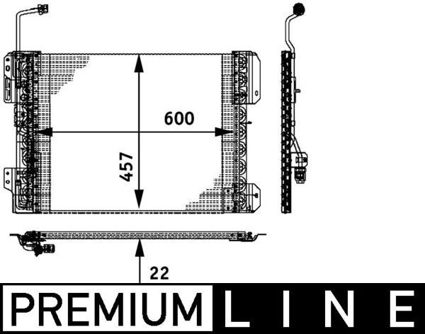 Airco condensor Mahle Original AC 671 000P