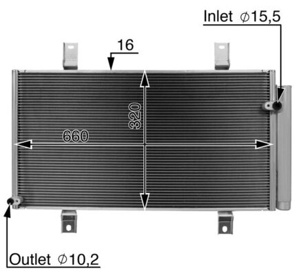 Airco condensor Mahle Original AC 722 000S