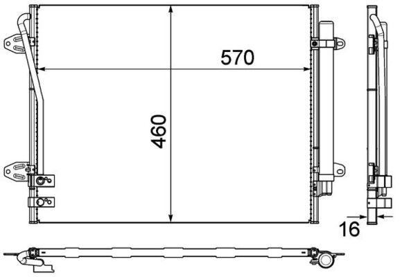 Airco condensor Mahle Original AC 734 000P