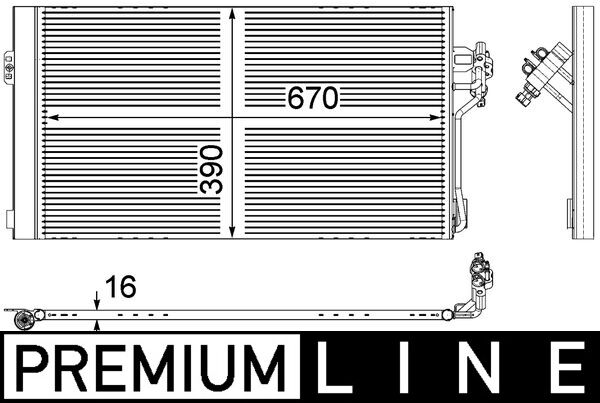 Airco condensor Mahle Original AC 762 000P