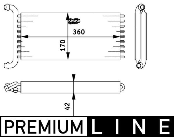 Kachelradiateur Mahle Original AH 113 000P