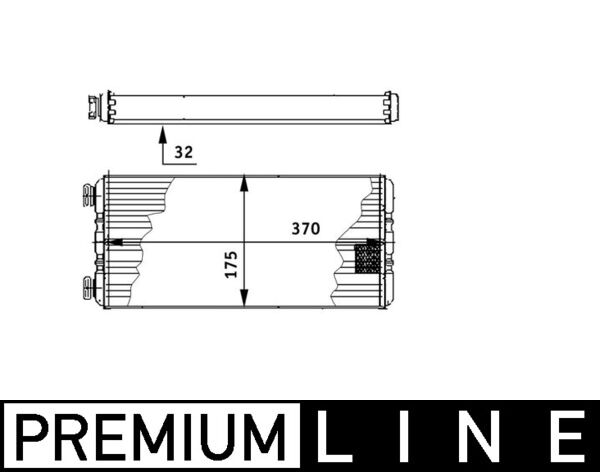 Kachelradiateur Mahle Original AH 131 000P