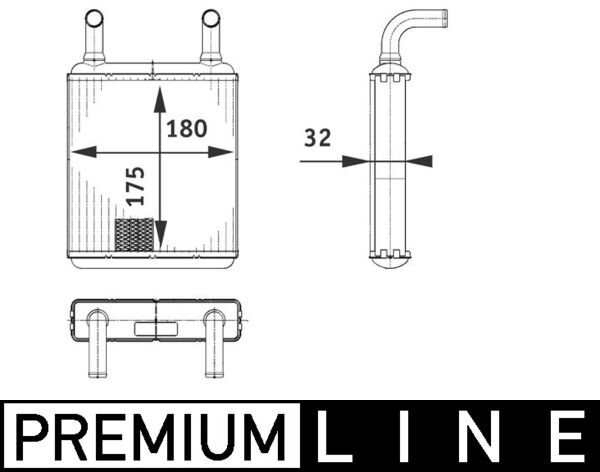 Kachelradiateur Mahle Original AH 132 000P