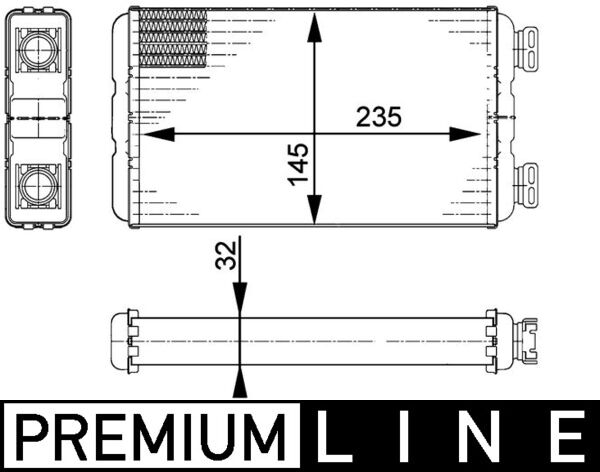 Kachelradiateur Mahle Original AH 138 000P