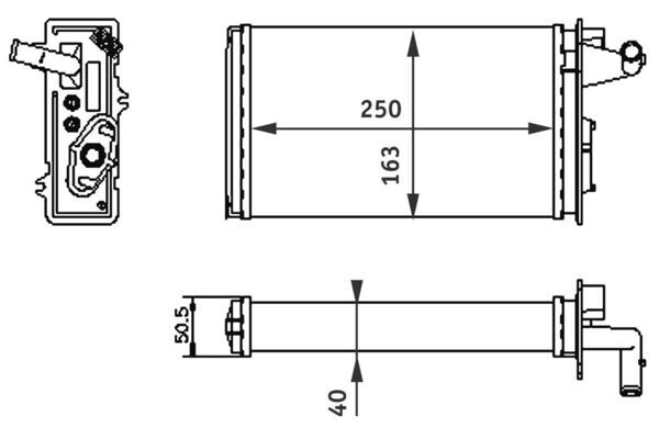 Kachelradiateur Mahle Original AH 141 000S