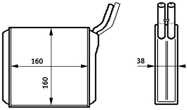 Kachelradiateur Mahle Original AH 153 000S