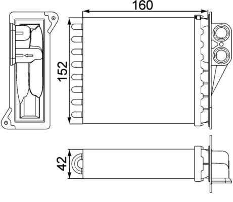Mahle Original Kachelradiateur AH 168 000P