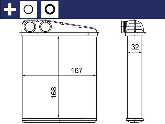 Kachelradiateur Mahle Original AH 16 000S