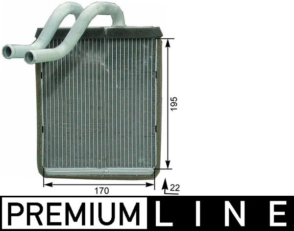 Kachelradiateur Mahle Original AH 179 000P