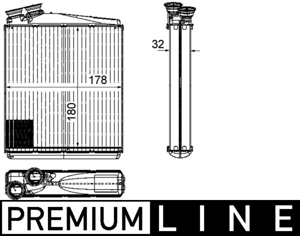 Kachelradiateur Mahle Original AH 192 000P