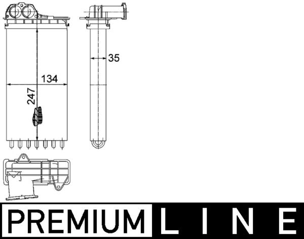 Kachelradiateur Mahle Original AH 194 000P