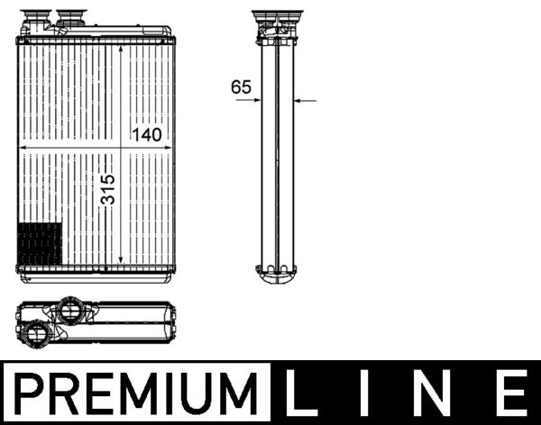 Kachelradiateur Mahle Original AH 195 000P