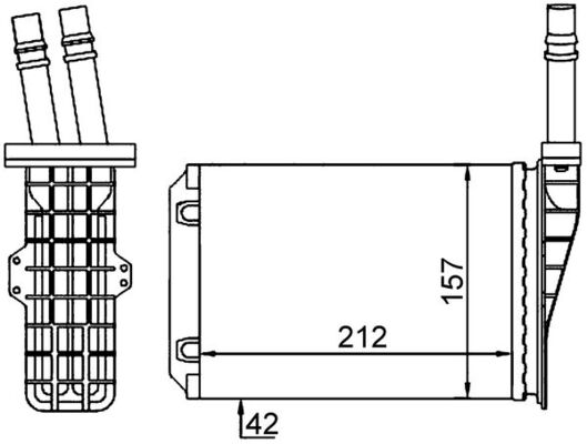 Kachelradiateur Mahle Original AH 209 000S