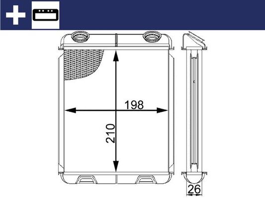 Kachelradiateur Mahle Original AH 21 000S