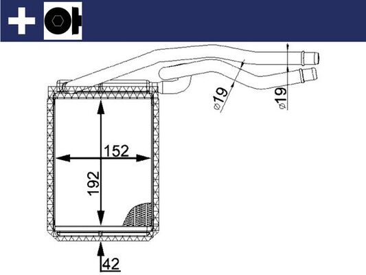 Kachelradiateur Mahle Original AH 22 000S