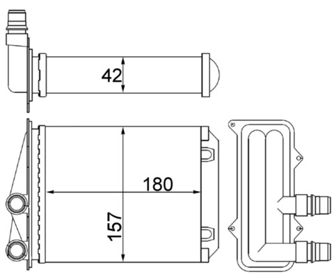 Kachelradiateur Mahle Original AH 246 000S