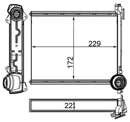 Kachelradiateur Mahle Original AH 264 000S