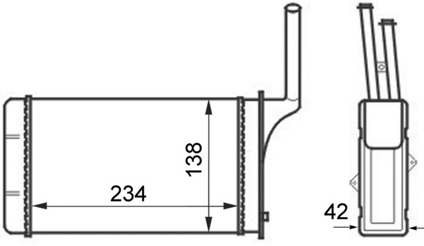 Kachelradiateur Mahle Original AH 49 000S