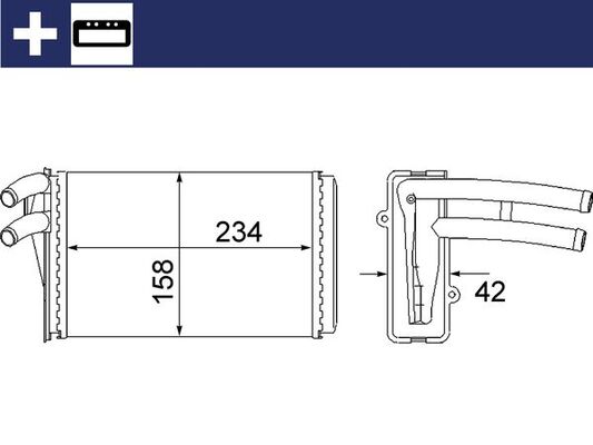 Kachelradiateur Mahle Original AH 54 000S