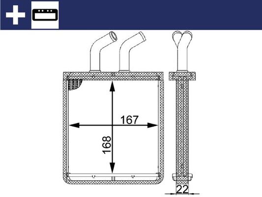 Kachelradiateur Mahle Original AH 55 000S