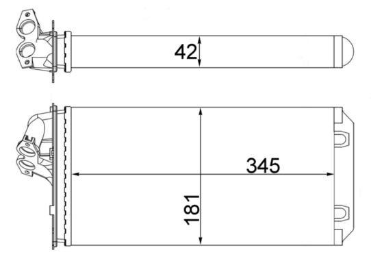 Kachelradiateur Mahle Original AH 64 000S