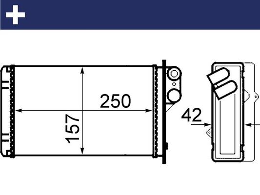 Kachelradiateur Mahle Original AH 67 000S