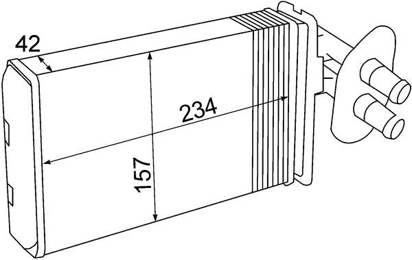 Kachelradiateur Mahle Original AH 69 000S