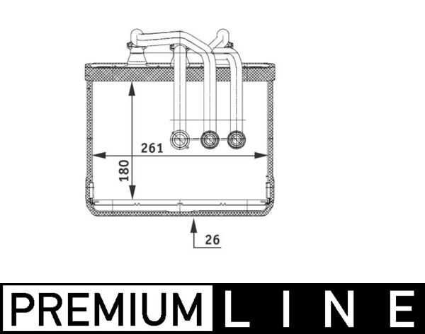 Kachelradiateur Mahle Original AH 80 000P