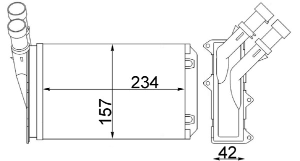 Kachelradiateur Mahle Original AH 83 000S