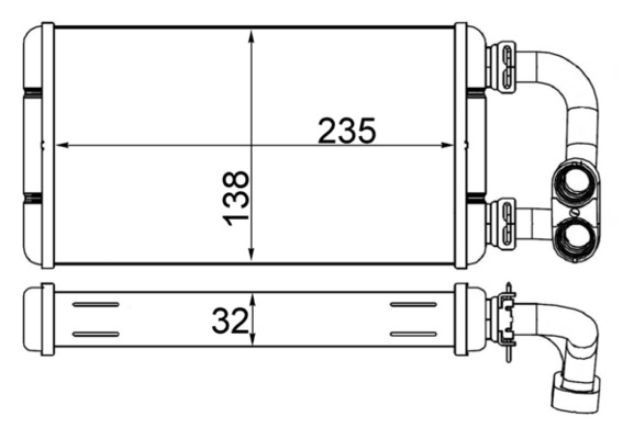 Kachelradiateur Mahle Original AH 84 000S