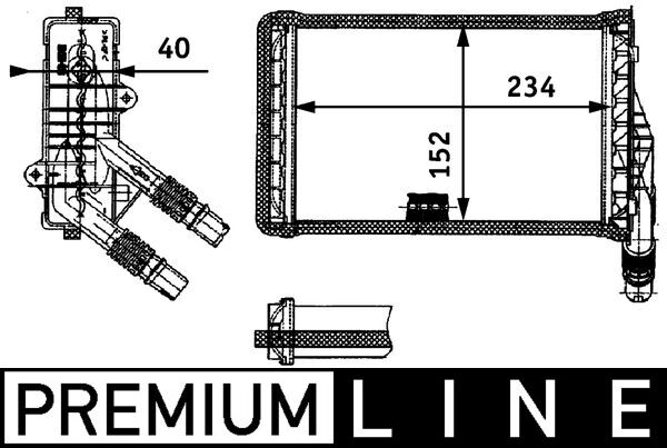 Kachelradiateur Mahle Original AH 85 000P