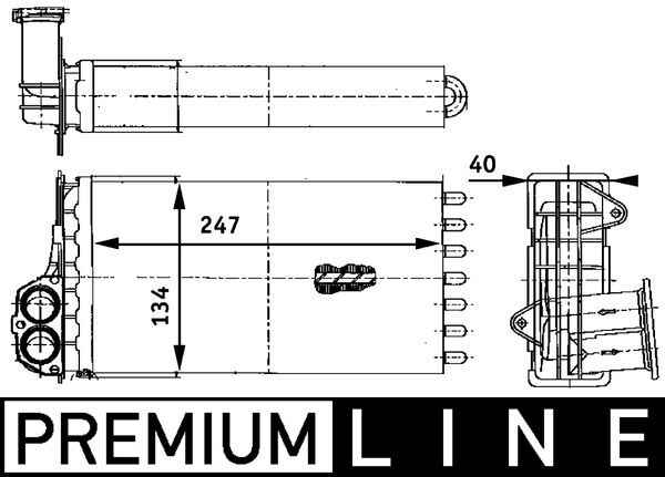 Kachelradiateur Mahle Original AH 88 000P