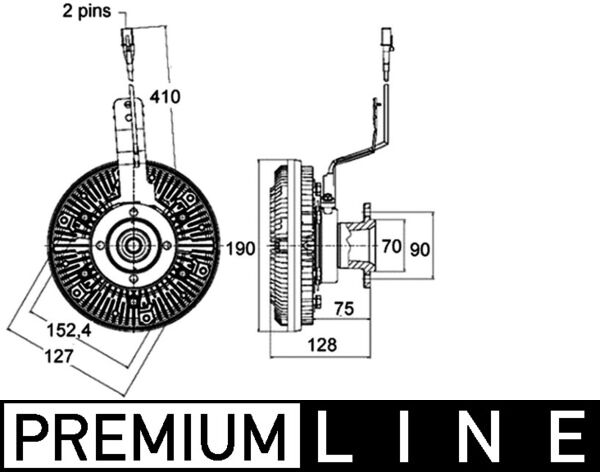 Visco-koppeling Mahle Original CFC 135 000P