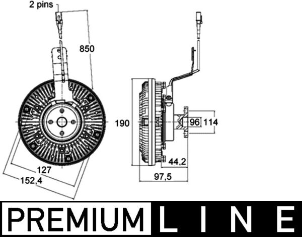 Visco-koppeling Mahle Original CFC 136 000P