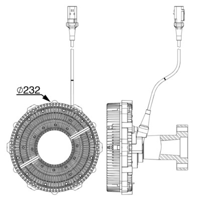 Visco-koppeling Mahle Original CFC 252 000P