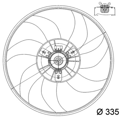 Mahle Original Ventilatorwiel-motorkoeling CFF 164 000P