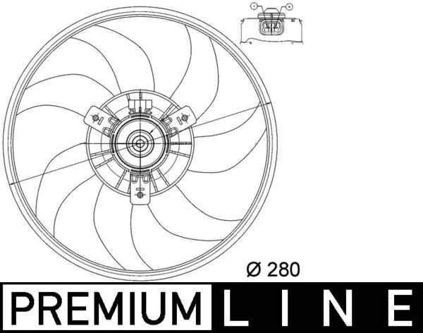 Ventilatorwiel-motorkoeling Mahle Original CFF 165 000P