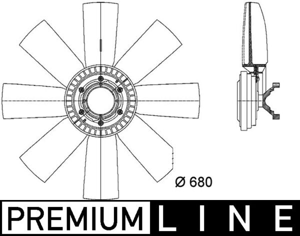 Ventilatorwiel-motorkoeling Mahle Original CFF 438 000P