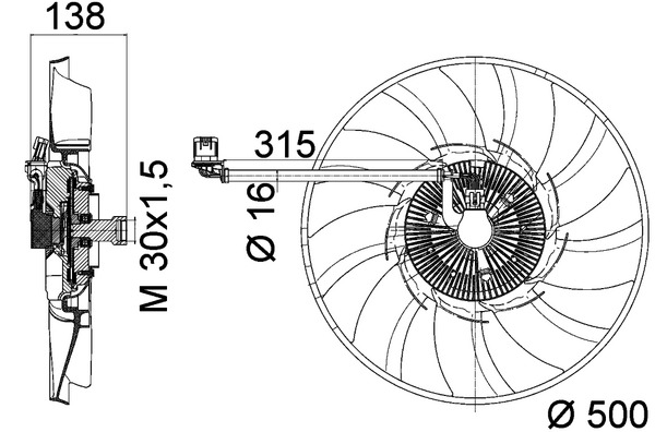 Ventilatorwiel-motorkoeling Mahle Original CFF 471 000P