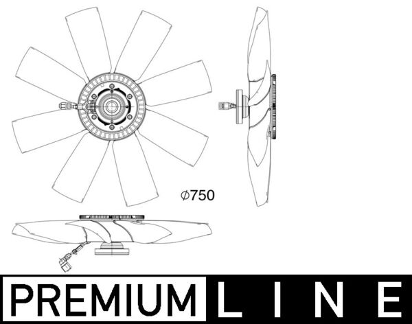 Ventilatorwiel-motorkoeling Mahle Original CFF 505 000P