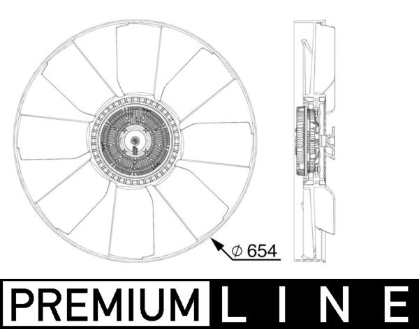 Ventilatorwiel-motorkoeling Mahle Original CFF 510 000P